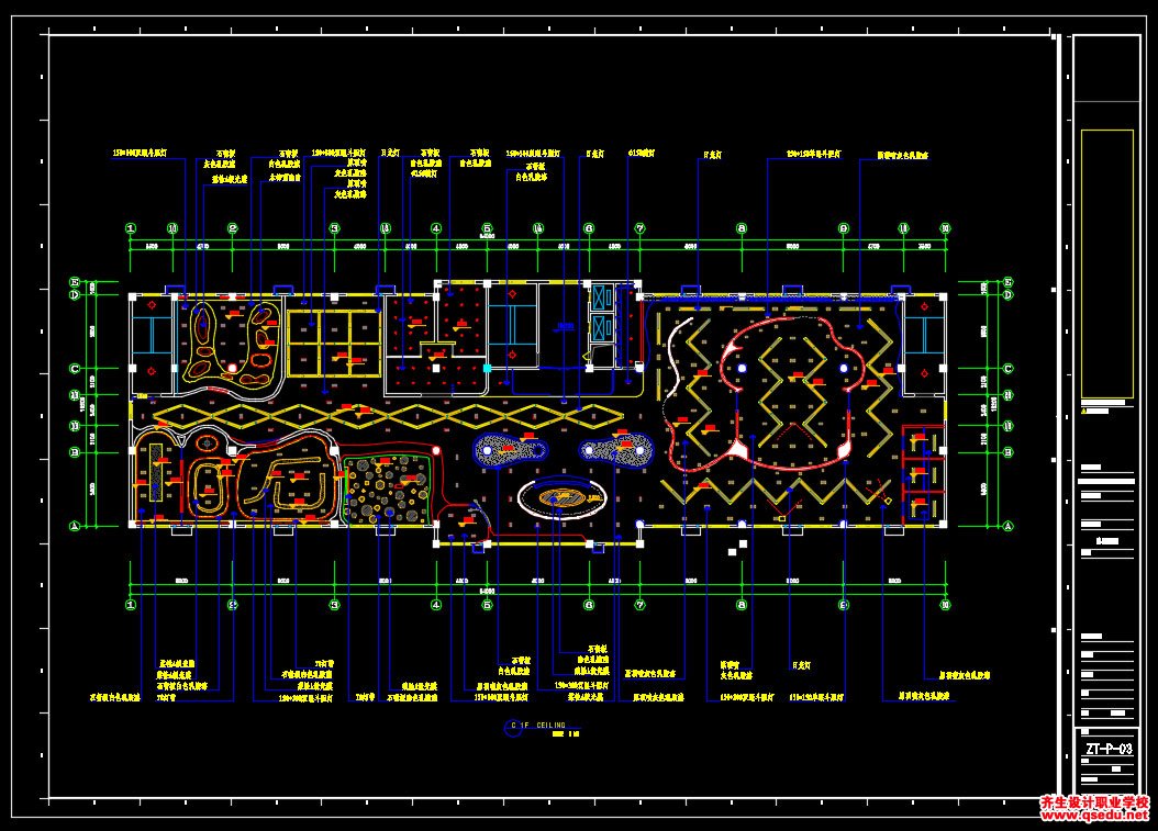 工裝CAD圖紙[01],某公司辦公空間設計CAD施工圖全套